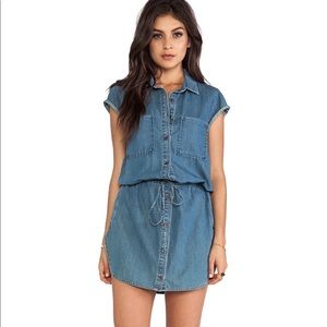 PAIGE Mila Denim Shirtdress Small B2830